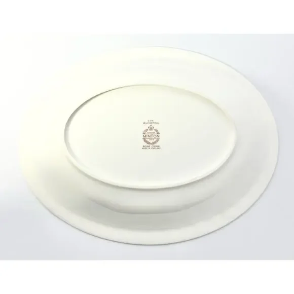 Minton “Ancestral” Oval Bone China Serving Bowl 10 3/4” - Picture 4 of 4